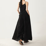 Elastic Waist Casual Wide-leg Culottes