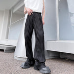 Thin Pleated Elastic Waist Casual Pants