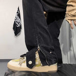 Street Zip Straight Jeans