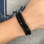 Buddha Stones Layered Leather Weave Fortune Bracelet