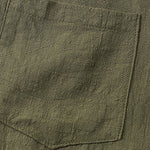 Men's solid color cotton-linen casual vacation short-sleeved shirt and shorts set