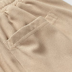 Men's Solid Color Waffle Drawstring Elastic Waist Casual Shorts