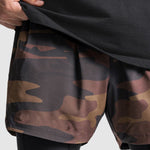 Men's Breathable Fake Two-Piece Trunks Sports Fitness Quick-Drying Casual Elastic  Pants