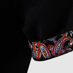 Men's Paisley Color Block Casual Business Lapel Short Sleeve POLO