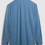 Men's Corduroy Lapel Half Button Long Sleeve Shirt