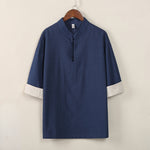 Loose Cotton And Linen Short Sleeves