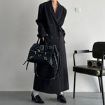 Strong Aura Loose-fitting Drape Suit Trench Coat