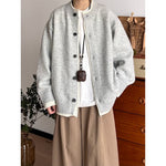 Japanese Faux Two-piece Loose Casual Knit Cardigan