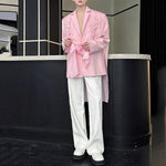 Embroidered Tulle Loose Suit Jacket