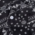 Men's Retro Paisley Print Casual Short Sleeve Shirt Shorts Set