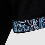 Men's Paisley Color Block Lapel Short Sleeve POLO