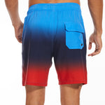 2 In 1 Drawstring Beach Swim Shorts With Pocket