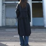 Black Knee-length Trench Coat
