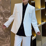 Gypsophila Pearl Necklace Casual Suit Jacket