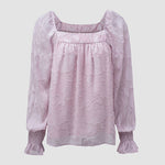 Zeagoo Ruffle Sleeve Solid Color Pullover Square Neck Chiffon Top for Women Cute Summer Casual 2026 | Under $40