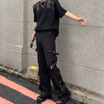 American Deconstructed Zippered Straight-leg Trousers