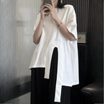 Loose Irregular Slit T-shirt