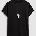 Men's Astronaut Print Casual Crew Neck short-sleeved T-Shirt