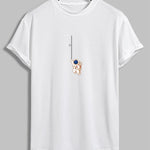 Men's Astronaut Print Casual Crew Neck short-sleeved T-Shirt