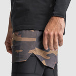 Men's Breathable Fake Two-Piece Trunks Sports Fitness Quick-Drying Casual Elastic  Pants
