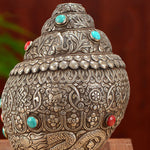 Buddha Stones Tibetan Handmade Natural Shankha Engraved Eight Auspicious Symbols Conch Shell Lucky Home Decoration