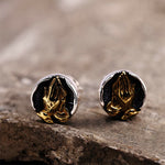 Buddha Stones 925 Sterling Silver Namaste Equality Stud Earrings