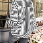 Zeagoo Roll Up Sleeve Button Down Lapel Blouse with Pocket Comfy Casual Loose Fit Shirt