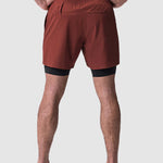 Men's fake two-piece multi-pocket quick-drying sports shorts