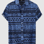 Men's Ethnic Hawaiian Print Casual Short Sleeve Shirt