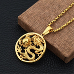 Imperial Dragon Medallion Necklace