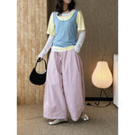 Women's Drawstring Elastic-waist Loose Casual Pants