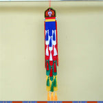 Buddha Stones Lotus Flower Eight Auspicious Symbols Meditation Enlightenment Colorful Tassels Wall Art