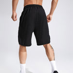 Men's waffle texture letter embroidered casual sports shorts