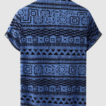 Men's Ethnic Hawaiian Print Casual Short Sleeve Shirt