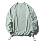 Retro Solid Color Drawstring Quick-drying Shirt
