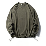 Retro Solid Color Drawstring Quick-drying Shirt