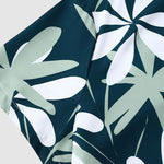 Men's Hawaiian vacation style floral print button down short sleeve shirt