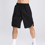 Men's waffle texture letter embroidered casual sports shorts