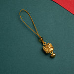 Buddha Stones Dancing Lion Auspicious Ruyi Safe Peace Rich Copper Wealth Phone Hanging Decoration