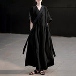 French Loose V-neck Pullover Dress