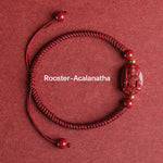 Buddha Stones Chinese Zodiac Natal Buddha Cinnabar Keep Away Evil Spirits Rope Bracelet