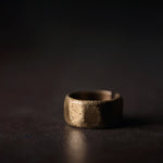 Buddha Stones Tibetan Simple Design Copper Brass Frosted Wealth Ring