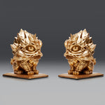Buddha Stones Lion Statue Strength Resin Home Office Decoration