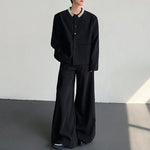 Inlaid Crystals Padded Shoulder Suit Jacket
