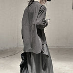 Womenâ€˜s Stand-up Collar Long-sleeved Loose Casual Base Shirt