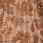Men's Corduroy Botanical Print Casual Short Sleeve Shirt