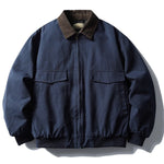Retro Patchwork Loose-fitting Thick Collared Jacket