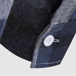 Men's Thin Plaid Button-Up Hooded Shirt