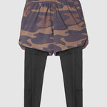 Men's Breathable Fake Two-Piece Trunks Sports Fitness Quick-Drying Casual Elastic  Pants