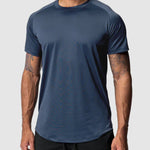 Men's Mesh Breathable Quick-Dry Elastic Solid Color Casual T-shirt